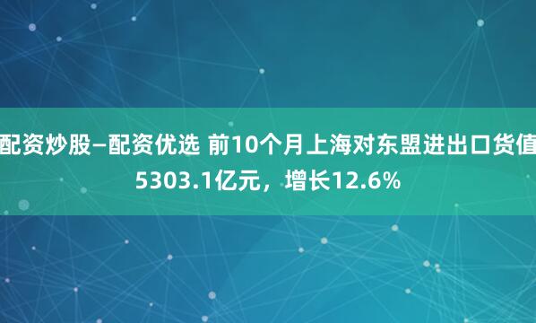 配资炒股—配资优选 前10个月上海对东盟进出口货值5303.1亿元，增长12.6%